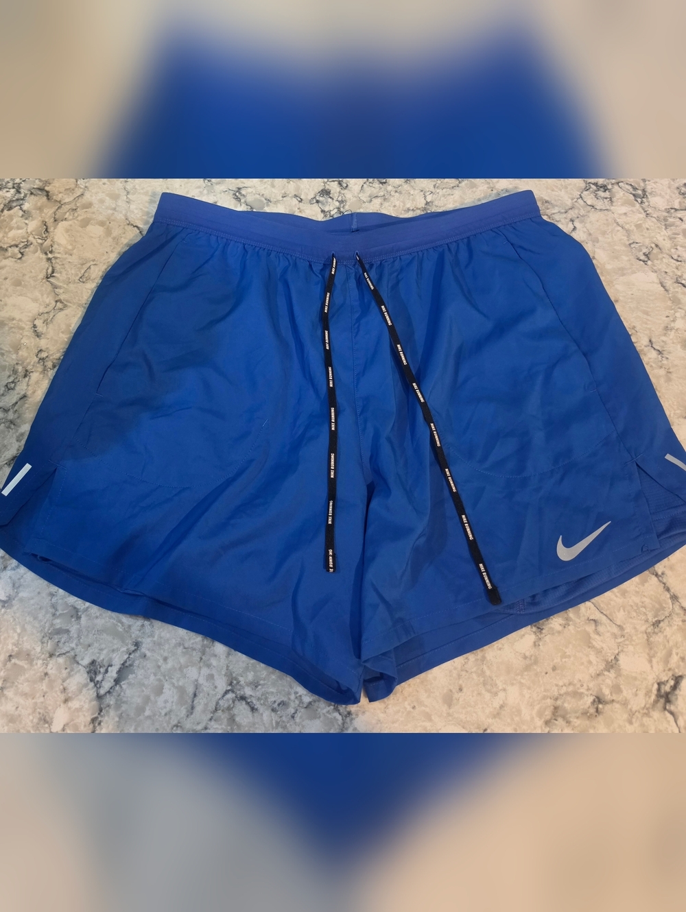 Nike Men’s Blue Running Shorts with Drawstring
